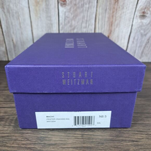 Stuart Weitzman Mach 1 Moc Toe Loafer Women's Sz 8.5 N Narrow Pewter (Worn Once) - Picture 9 of 9